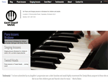 Tablet Screenshot of ecoastmusic.com.au